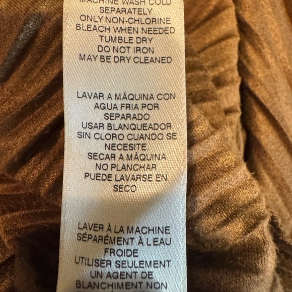 Chico's Rich Brown Pleated Blouse - Picture 9 of 10